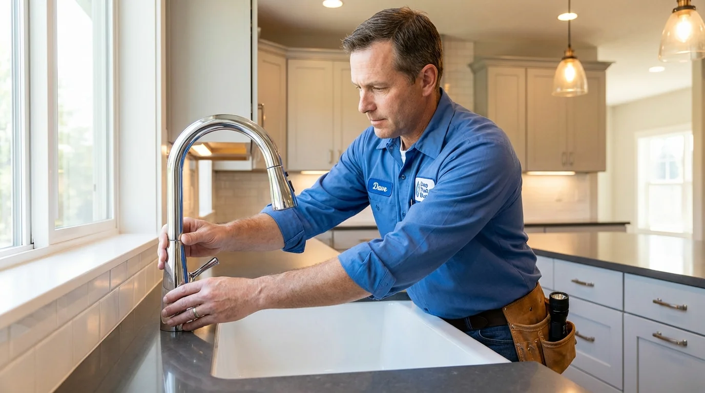 Kitchen faucet installation by Johns Plumbing LLC in Lithopolis